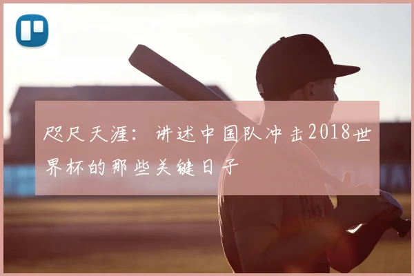 咫尺天涯：讲述中国队冲击2018世界杯的那些关键日子